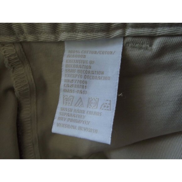 Tommy Hilfiger Shorts Womens Size 18 x 7" Beige 100% Cotton zipper drawstring - Picture 8 of 9